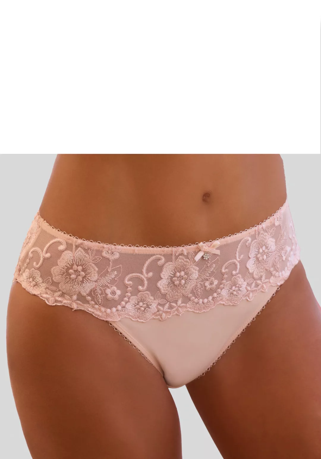 LASCANA Bikinislip "Wanda", mit Stickerei Spitze in floraler Optik günstig online kaufen