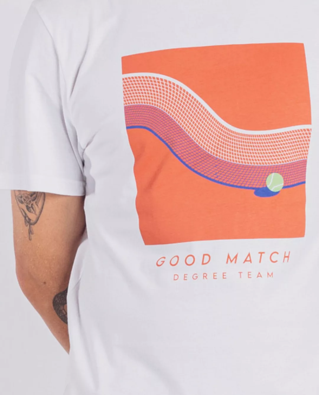 Herren T-shirt - Good Match - Weiß günstig online kaufen