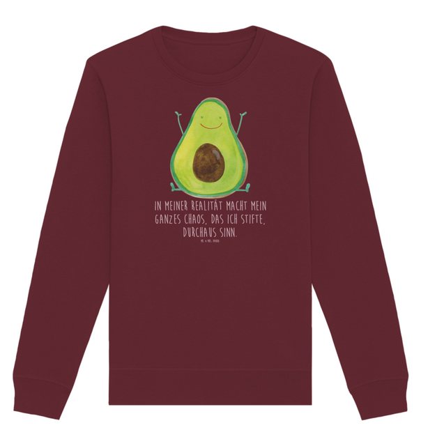 Mr. & Mrs. Panda Longpullover Größe XXL Avocado Glücklich - Burgundy - Gesc günstig online kaufen