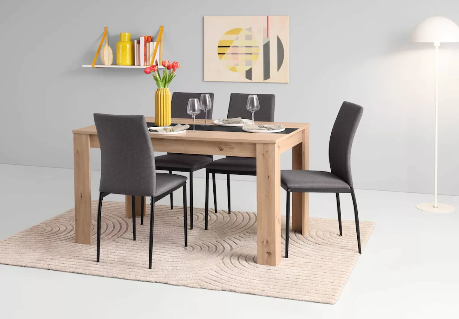 Home affaire Essgruppe "SIMONE", (Set, 5 tlg.), Platte mit Wendeeinlage, Be günstig online kaufen