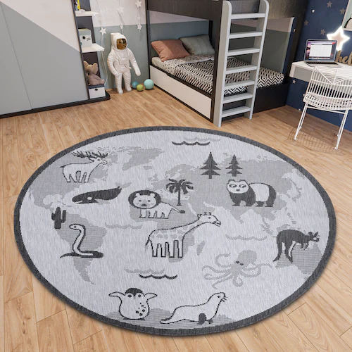 HANSE Home Teppich »Animal World«, rund, In und Outdoor, Flachgewebe, wette günstig online kaufen