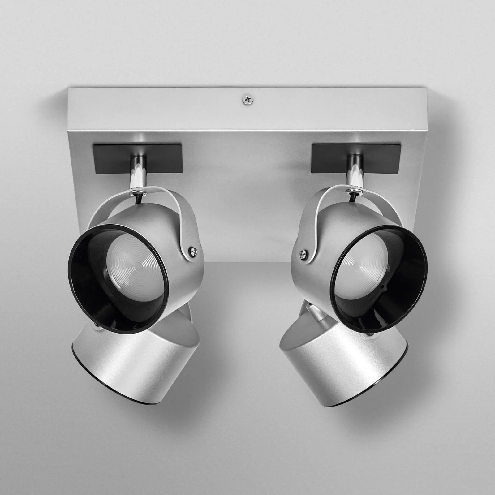OSRAM LED-Deckenleuchte JUPITER PLATE, 4-flg., silber Metall günstig online kaufen