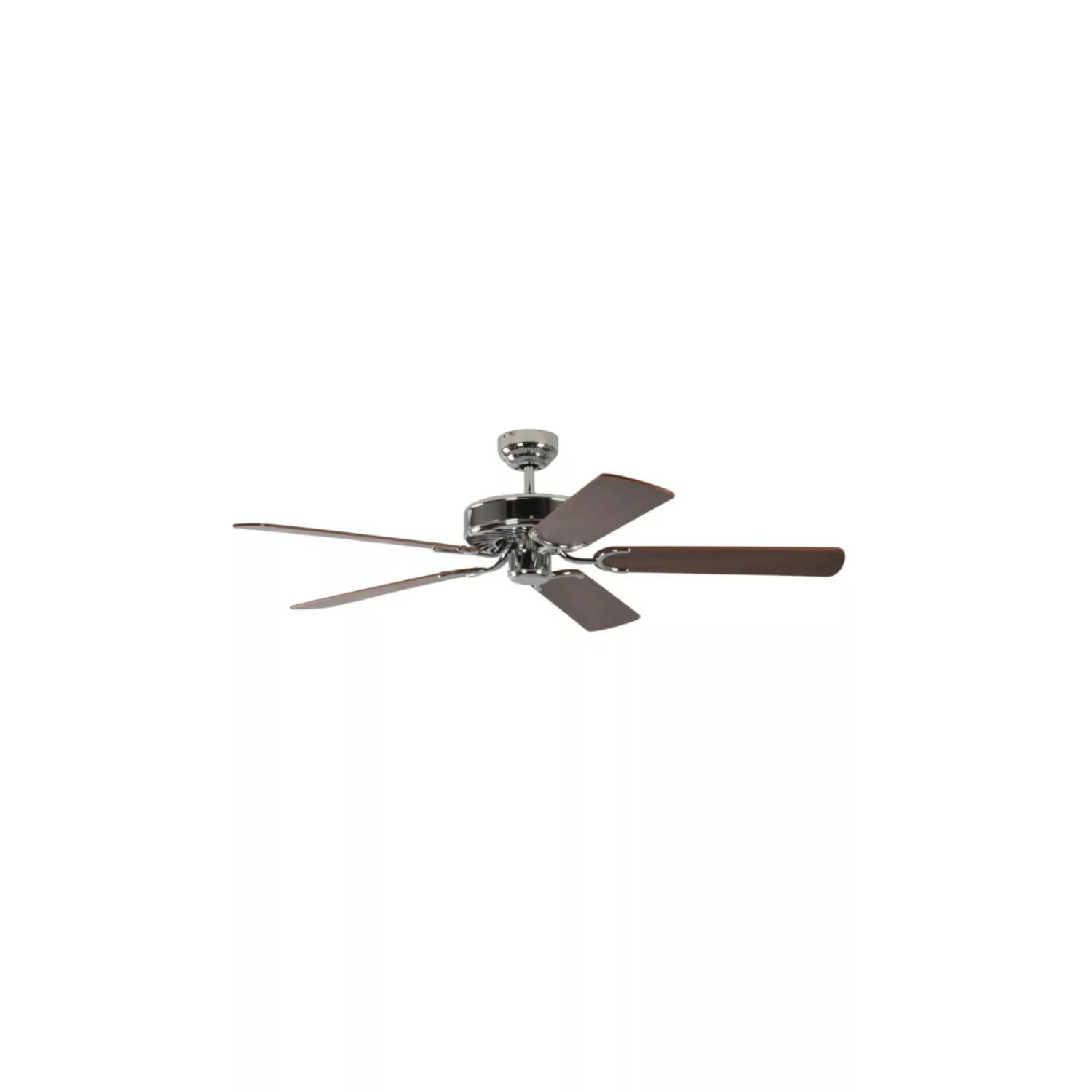 Pepeo Deckenventilator Potkuri Stahl - Walnuss 132 cm mit Zugkette günstig online kaufen