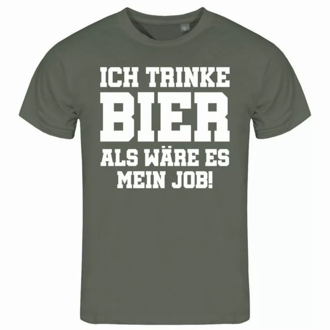 deinshirt Print-Shirt Herren T-Shirt Ich trinke Bier als wäre es mein Job F günstig online kaufen