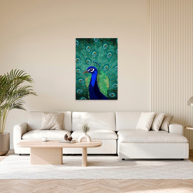 A.S. Création Leinwandbild "Peacock - Wandbild Grün Blau Keilrahmen Wandkun günstig online kaufen