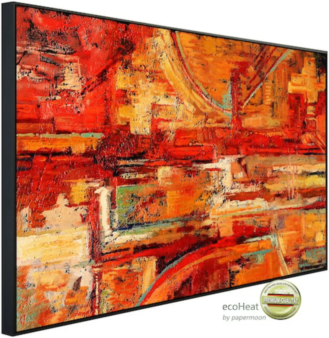 Papermoon Infrarotheizung »Abstrakt Gemälde rot«, sehr angenehme Strahlungs günstig online kaufen