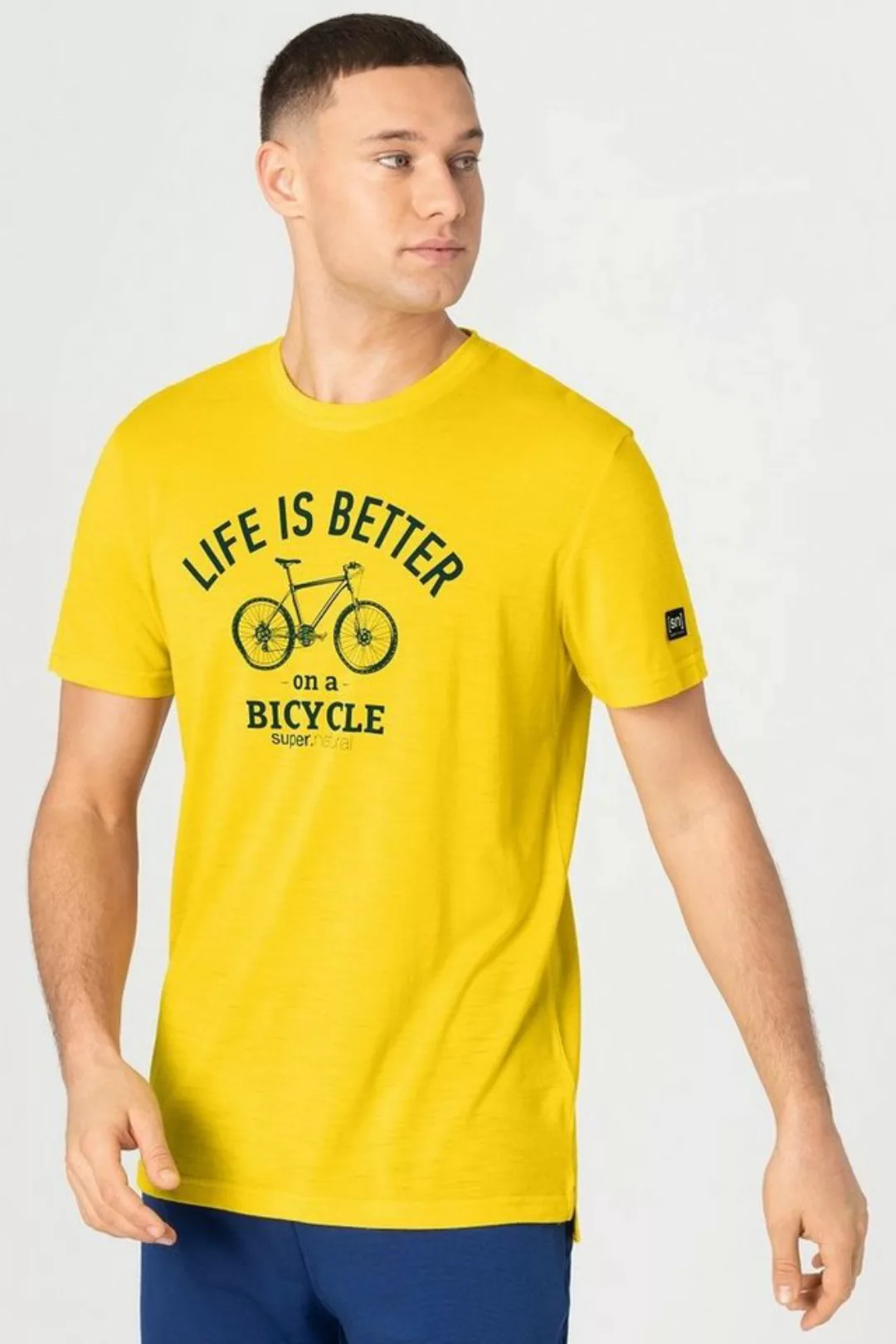 SUPER.NATURAL T-Shirt für Herren aus Merino M BETTER BIKE TEE mit coolem Fa günstig online kaufen