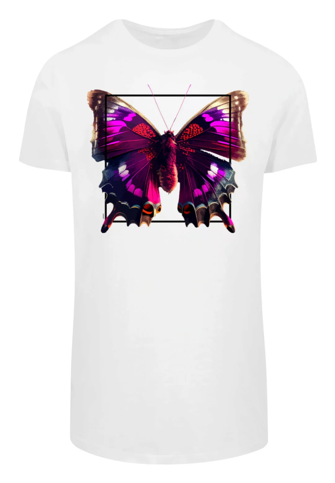 F4NT4STIC T-Shirt "Pink Schmetterling LONG TEE", Print günstig online kaufen