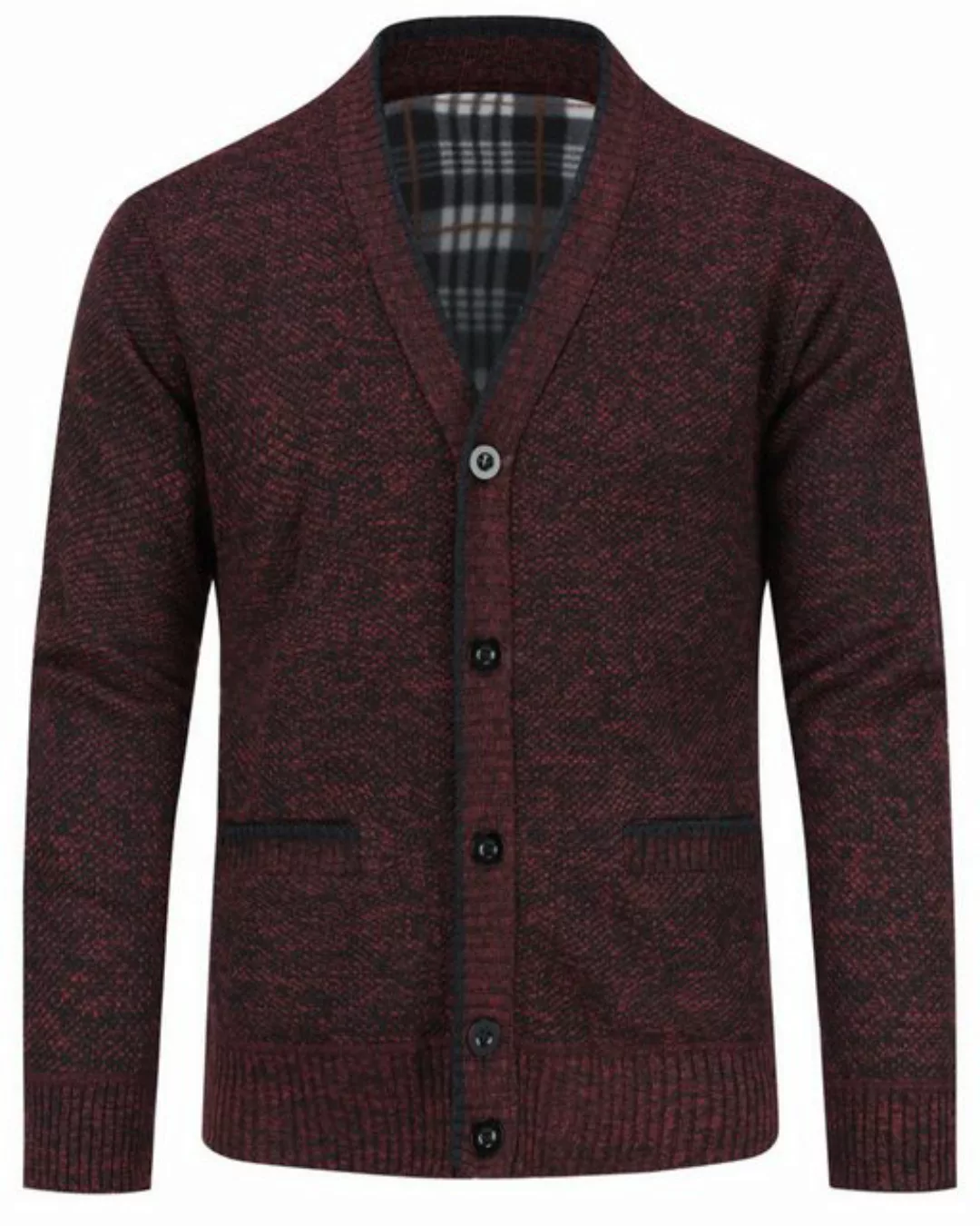 Allthemen Cardigan Herren Strickjacke mit V Ausschnitt Grobstrick Cardigan günstig online kaufen