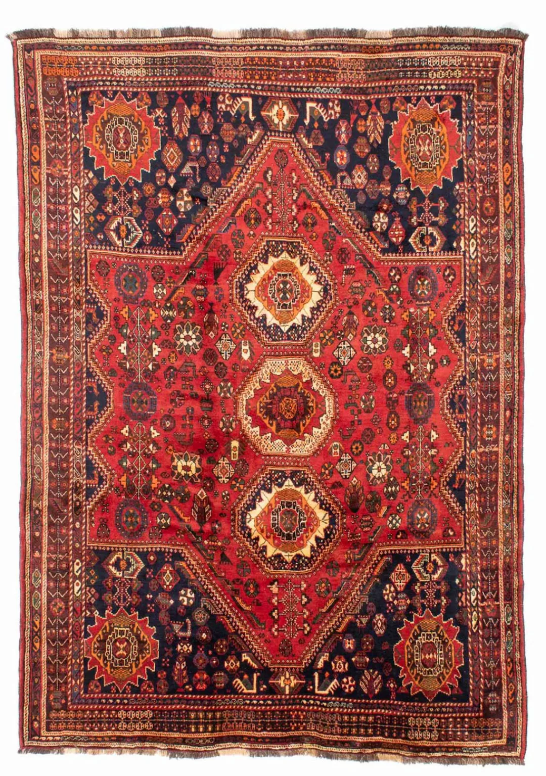 morgenland Wollteppich »Shiraz Medaillon Rosso 260 x 193 cm«, rechteckig, U günstig online kaufen