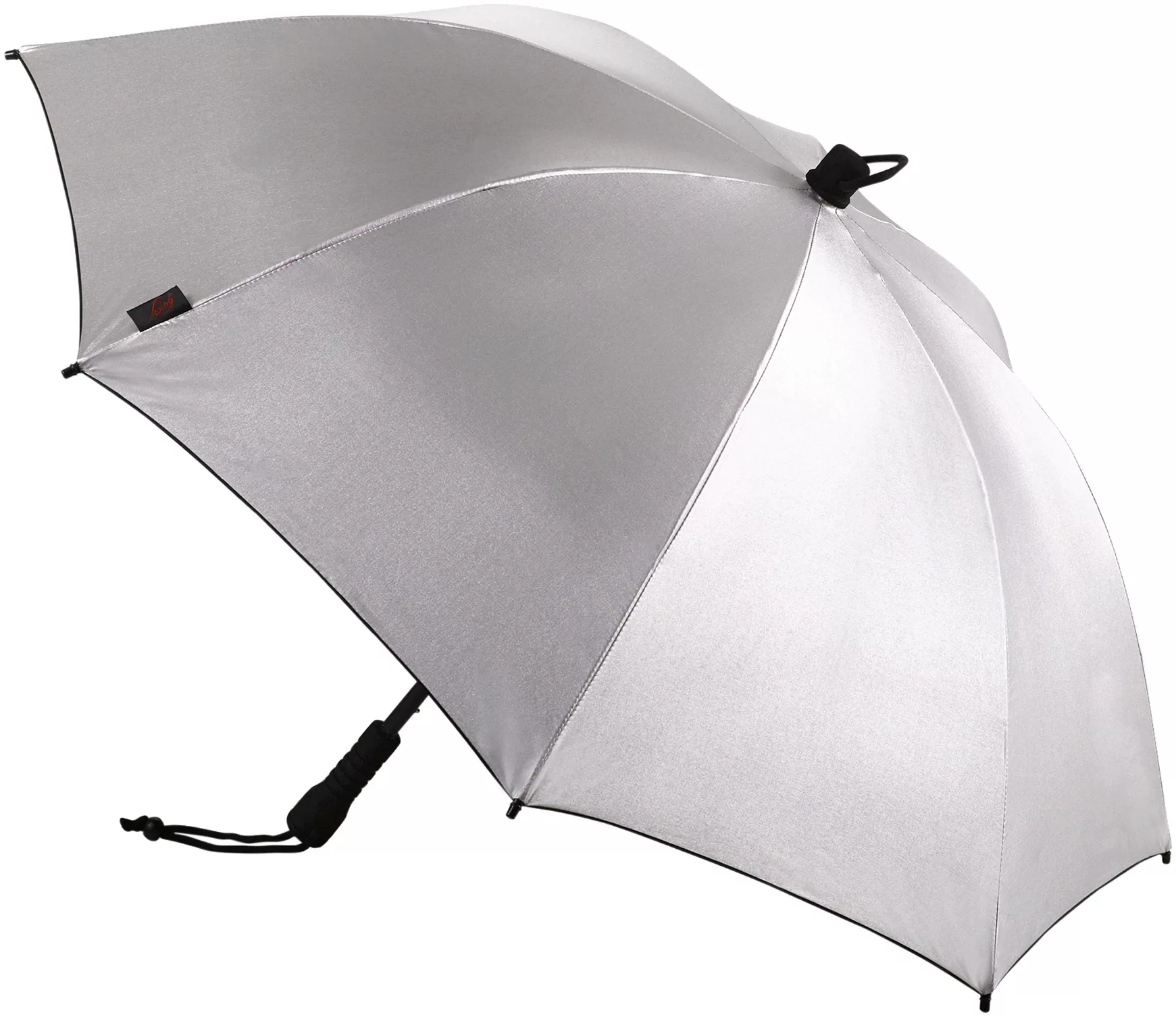 EuroSCHIRM Stockregenschirm "Swing, silber", geringes Gewicht, mit Schulter günstig online kaufen