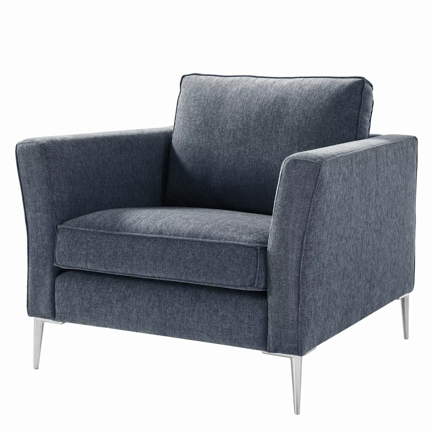 home24 Fredriks Sessel Mirabela Graublau Strukturstoff 95x85x92 cm (BxHxT) günstig online kaufen