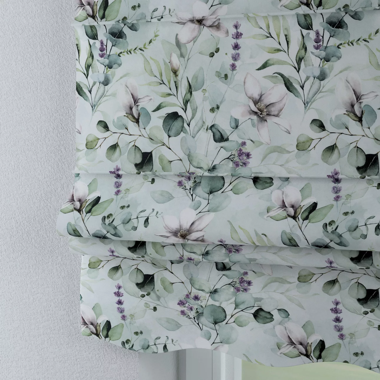 Dekoria Raffrollo Firenze, mintgrün-weiß, 100 x 170 cm günstig online kaufen