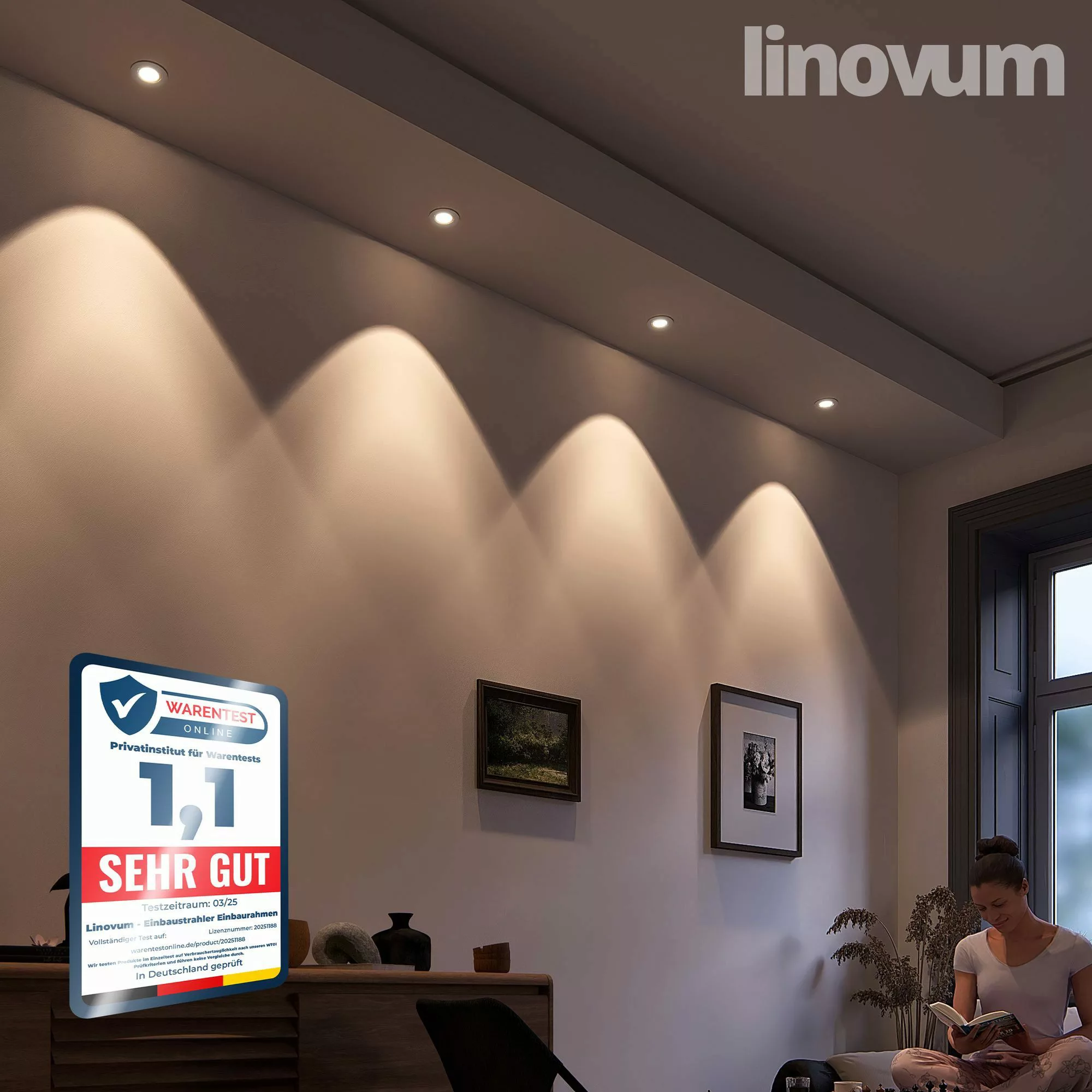 linovum LED Einbaustrahler LED Einbaustrahler Ø68mm günstig online kaufen