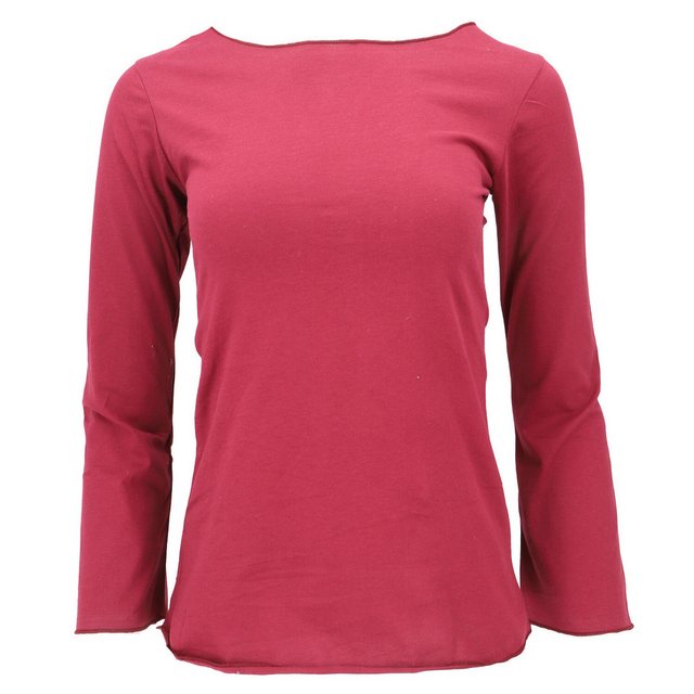 Guru-Shop Longsleeve Basic Langarmshirt, Yogashirt mit.. alternative Beklei günstig online kaufen