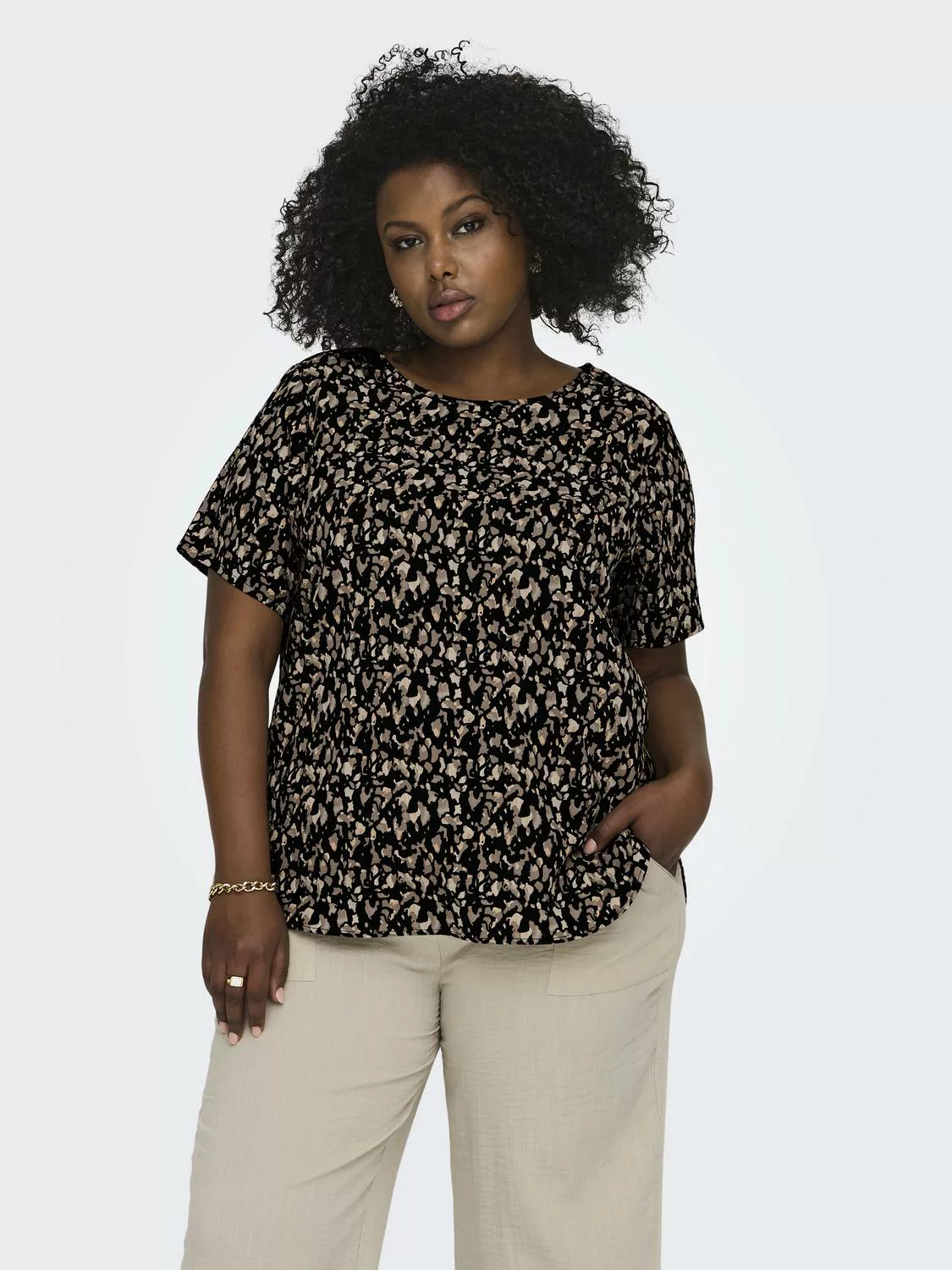 ONLY CARMAKOMA Blusenshirt Design Bluse Plus Size Curvy Shirt Übergröße (1- günstig online kaufen