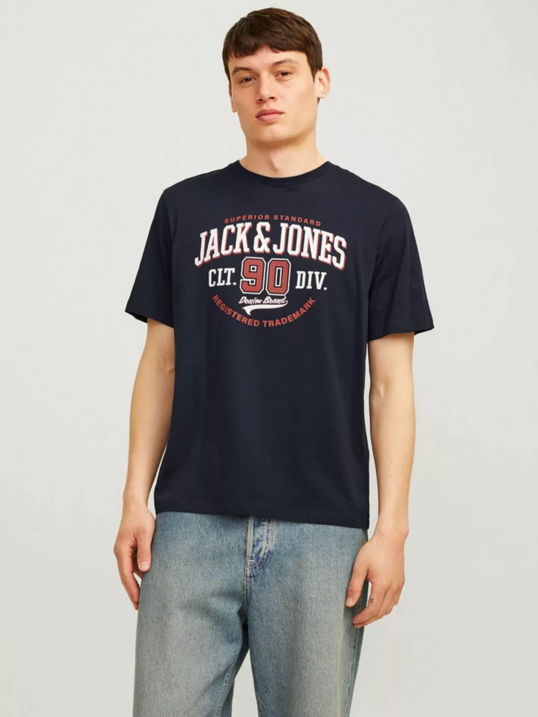 Jack & Jones Rundhalsshirt JJELOGO TEE SS O-NECK 2 COL AW24 SN günstig online kaufen