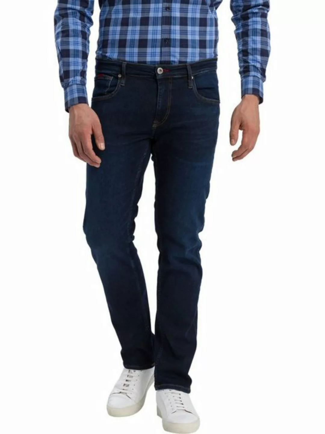 Cross Jeans Herren Jeans Damien - Slim Fit - Blau - Flex Light Blue günstig online kaufen