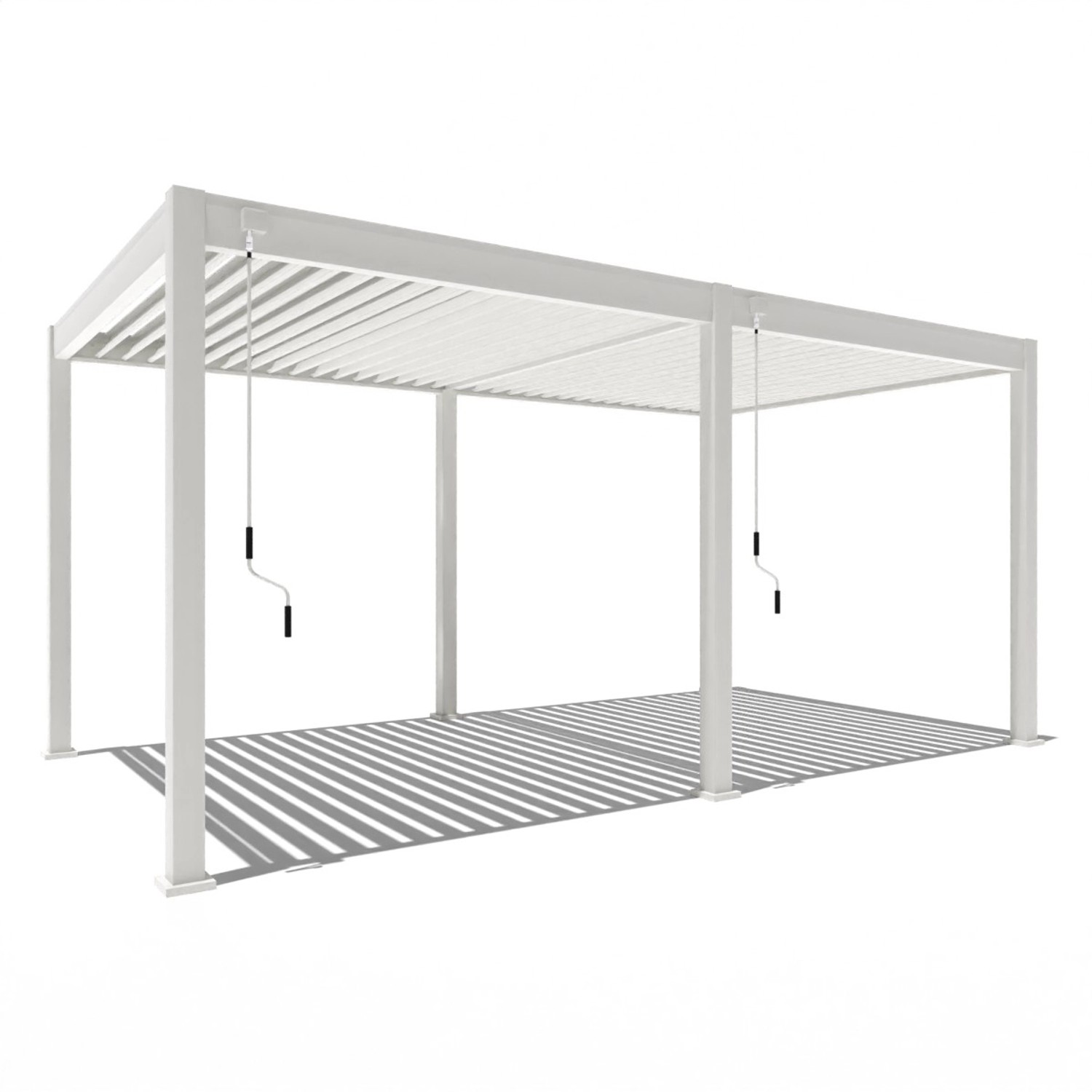 Weide Classic Alu-Stahl Pavillon 3 x 5,3 M Weiß Pergola Freistehend günstig online kaufen