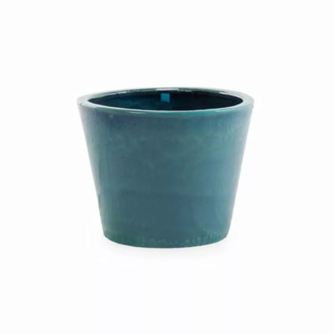 Blumentopf Pots keramik blau / Glasiertes Steingut - Ø 50 x H 40 cm / Handg günstig online kaufen
