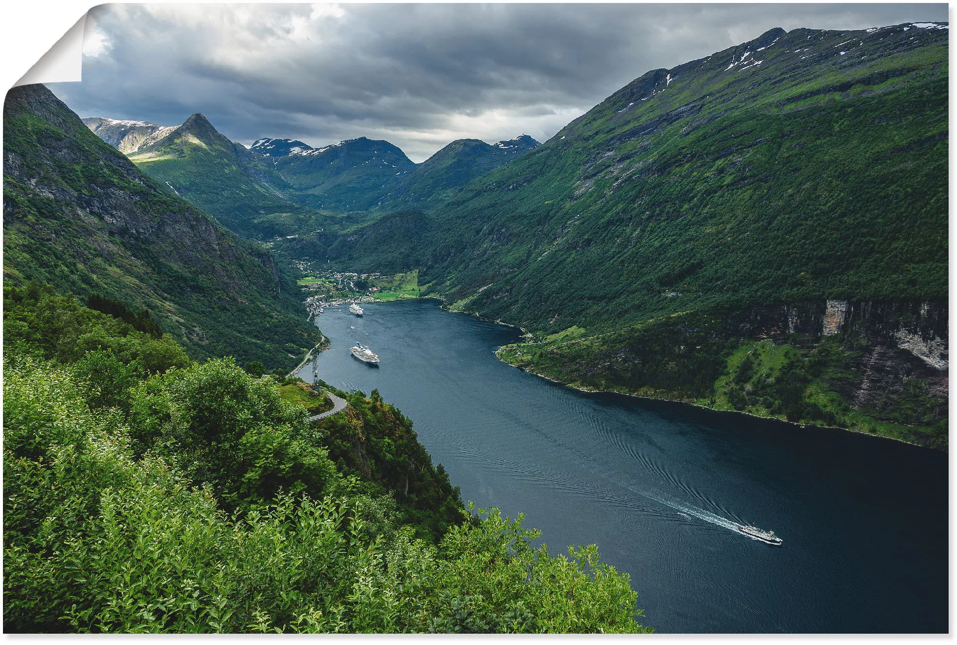 Artland Wandbild »Blick auf den Geirangerfjord Norwegen«, Küste, (1 St.) günstig online kaufen