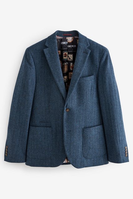 Next Sakko Signature Slim Fit Blazer im Fischgrätmuster (1-tlg) günstig online kaufen