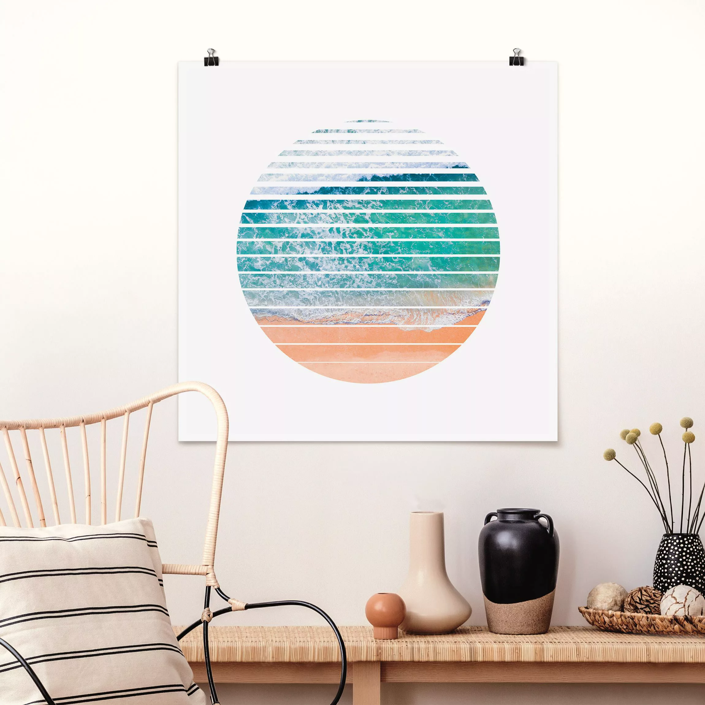 Poster Ozean im Kreis günstig online kaufen