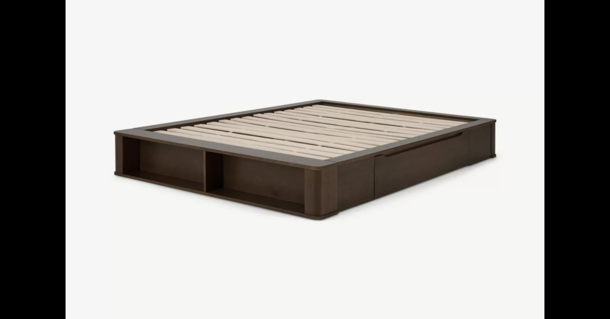 Kano Plattformbett mit Schubladen (160 x 200 cm), Walnuss - MADE.com günstig online kaufen
