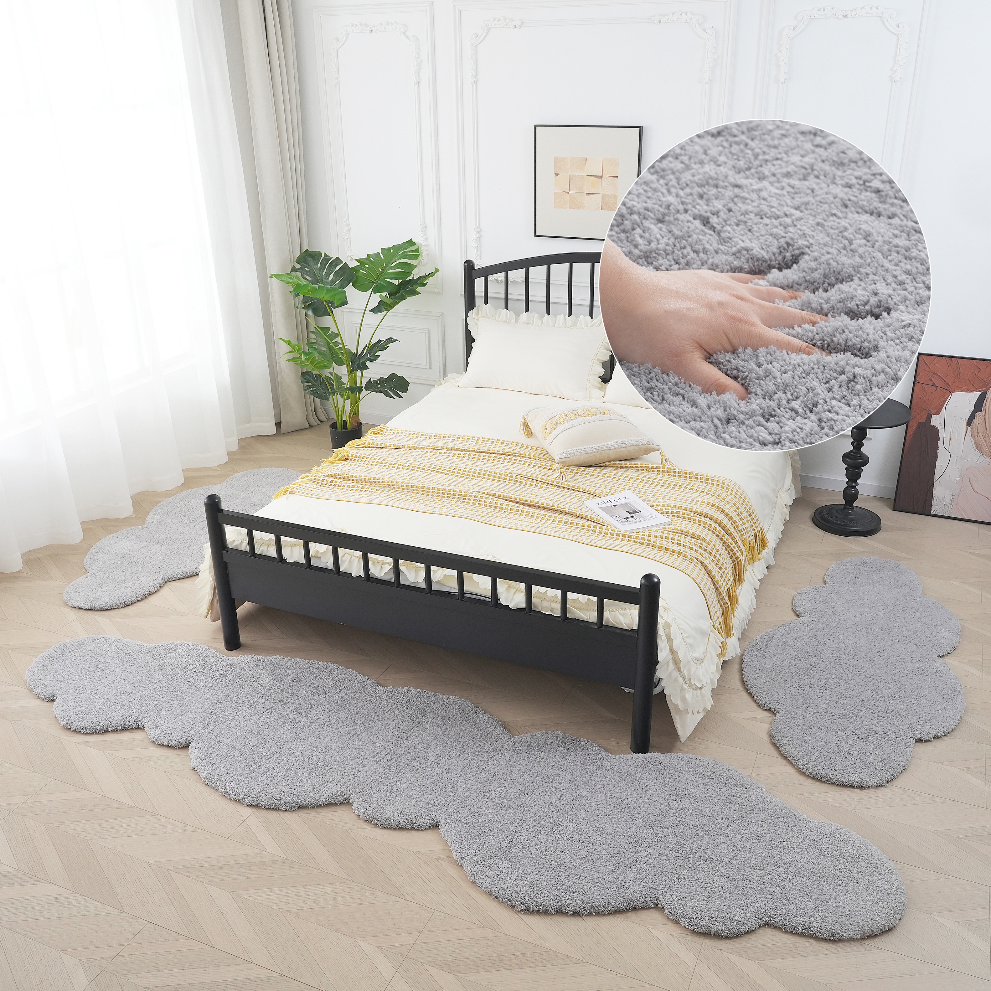 my home Bettumrandung Microfaser Teppich Magong, günstig online kaufen