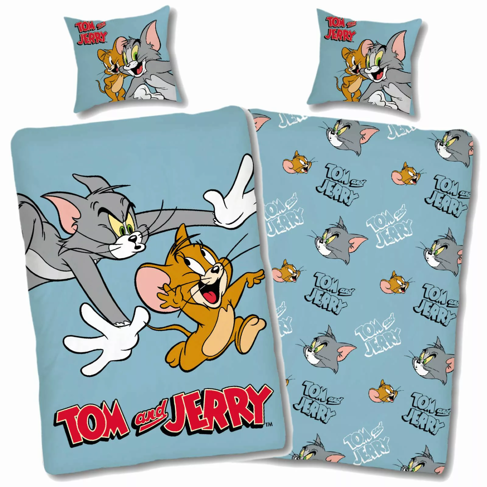 SkyBrands Bettwäsche Tom und Jerry Hellblau, günstig online kaufen