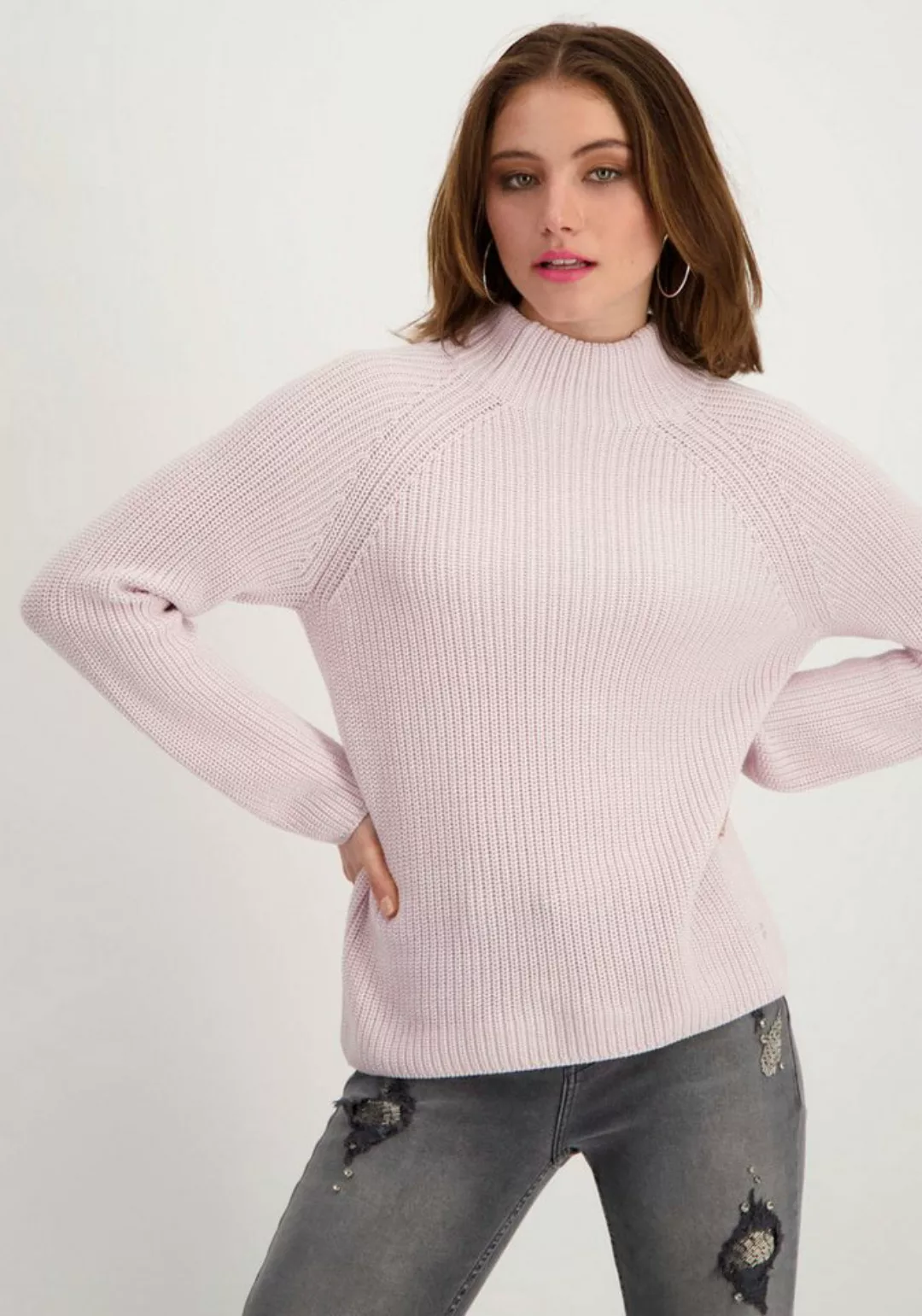 Monari Strickpullover mit Perlfangmuster günstig online kaufen