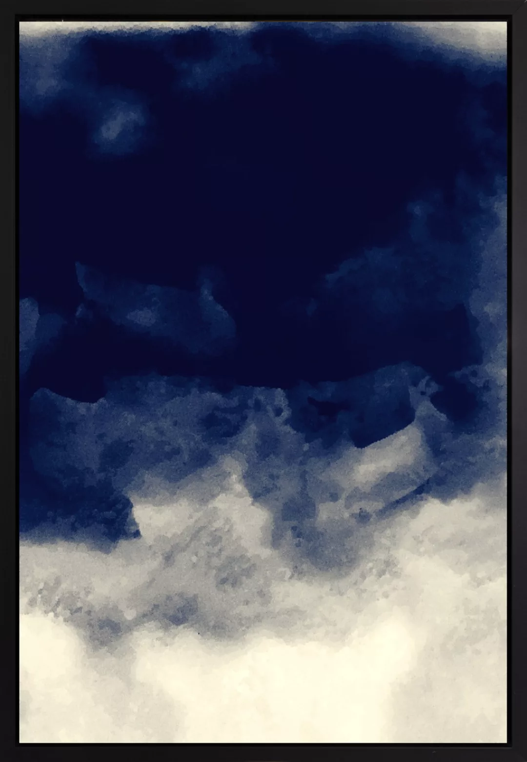 queence Leinwandbild "Abstrakt Blau", Abstrakt, mit einem Schattenfugenrahm günstig online kaufen