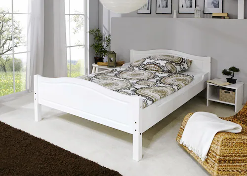 Ticaa Massivholzbett "Rita", Doppelbett, aus Kiefer Massivholz, inkl. Rollr günstig online kaufen
