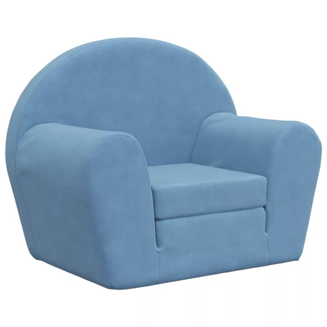 Vidaxl Kindersofa Blau Weich Plüsch günstig online kaufen