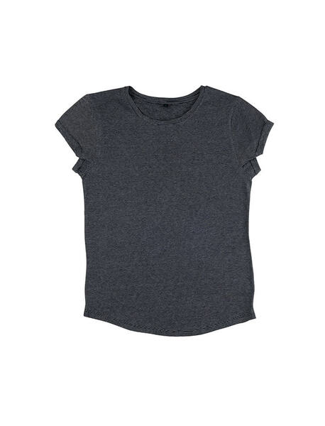 Streifen T-shirt Rolled Up Sleeves günstig online kaufen