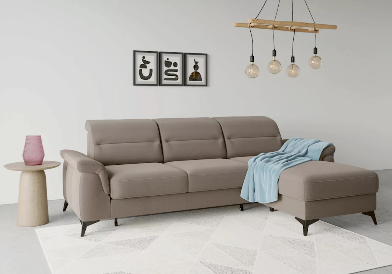 sit&more Ecksofa "Sinatra L-Form", mit Recamiere, optional mit Kopfteilvers günstig online kaufen