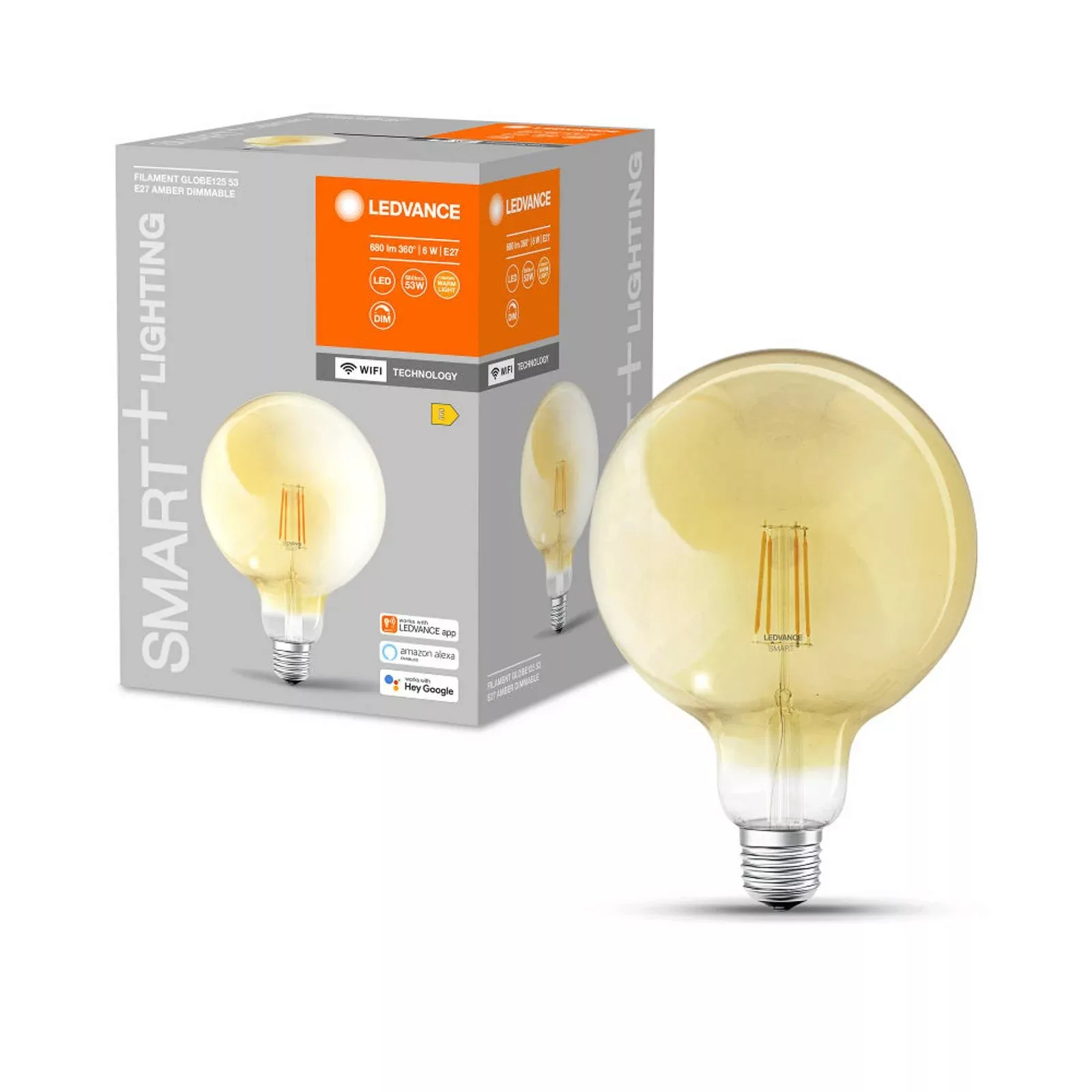 LEDVANCE SMART+ WiFi Filament Globe E27 6W 2.400 K günstig online kaufen