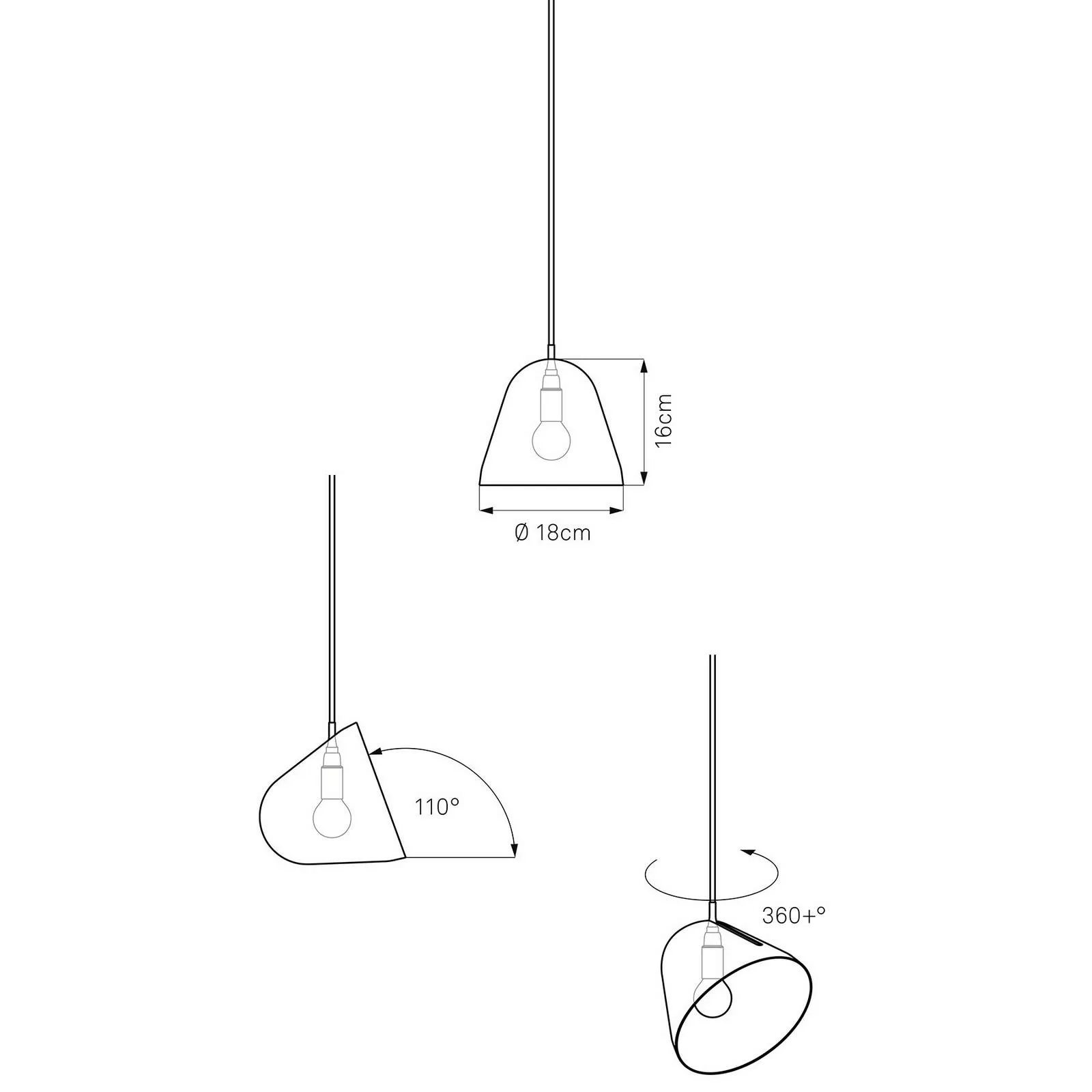 Nyta Tilt S Pendelleuchte Kabel 3m rot, grau günstig online kaufen