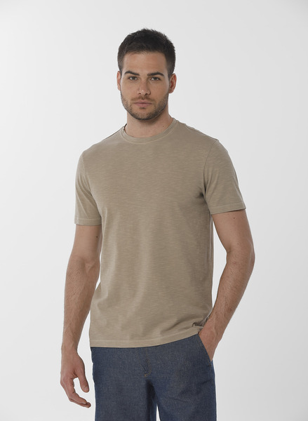 Natural Garment Dyed T-shirt Aus Bio-baumwolle günstig online kaufen
