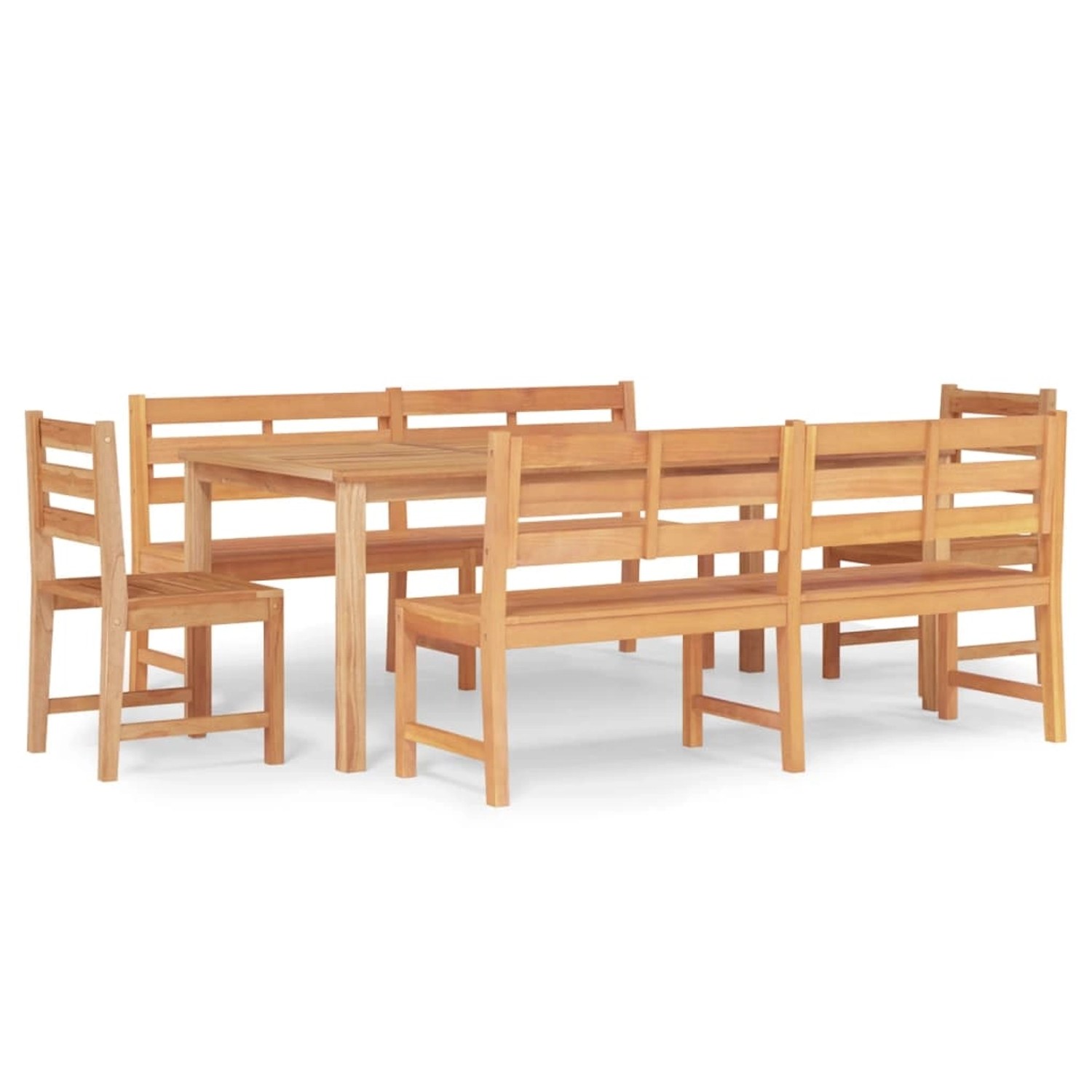 Vidaxl 5-tlg. Garten-essgruppe Massivholz Teak günstig online kaufen