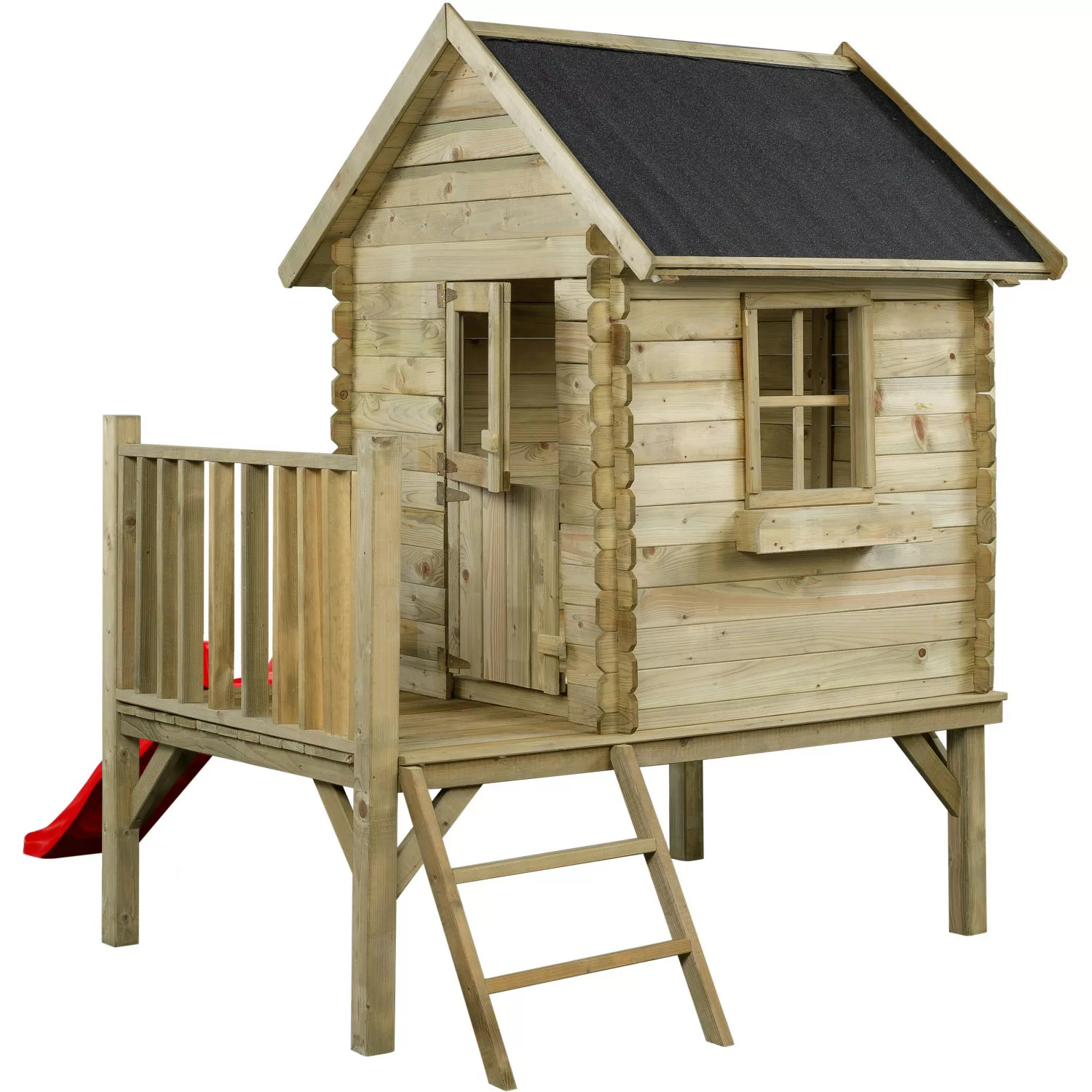 SwingKing Spielhaus Camilla mit Rutsche Rot 177 cm x 184 cm x 210 cm günstig online kaufen