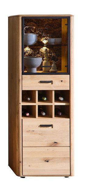 HARPER Vitrine Vitrine HARPER WAMBA BHT 60x169x39 cm braun Glasschrank günstig online kaufen