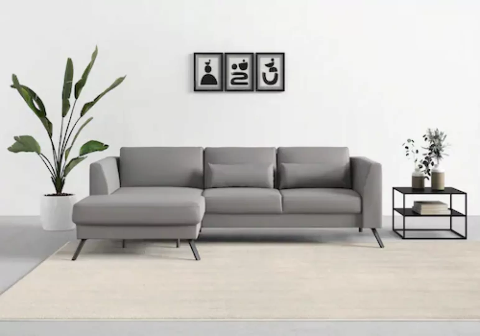 sit&more Ecksofa »Lindholm L-Form«, mit Sitztiefenverstellung und Federkern günstig online kaufen