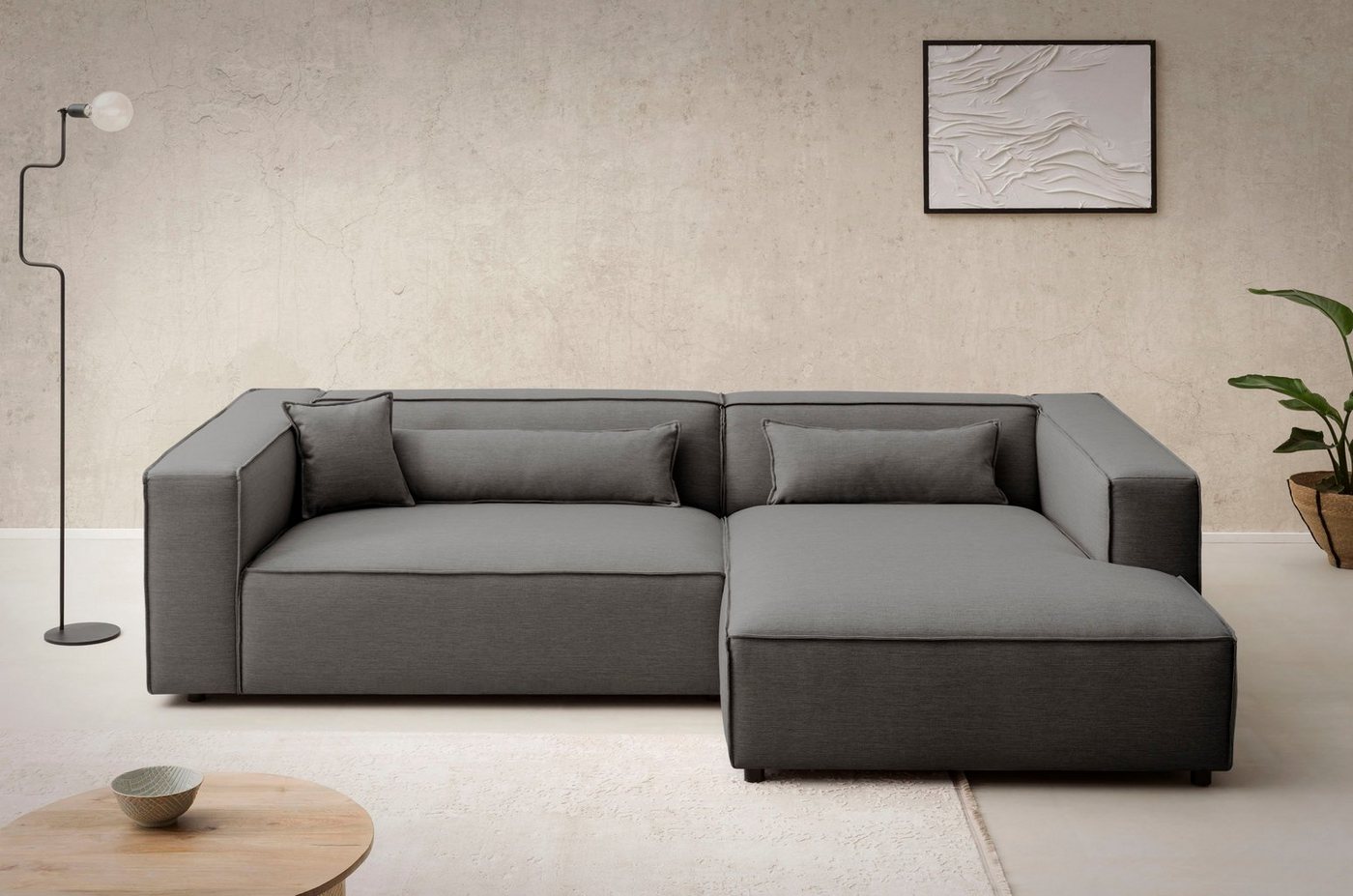 LeGer Home by Lena Gercke Ecksofa "PIARA XXL, Big-Sofa in Cord oder Leineno günstig online kaufen