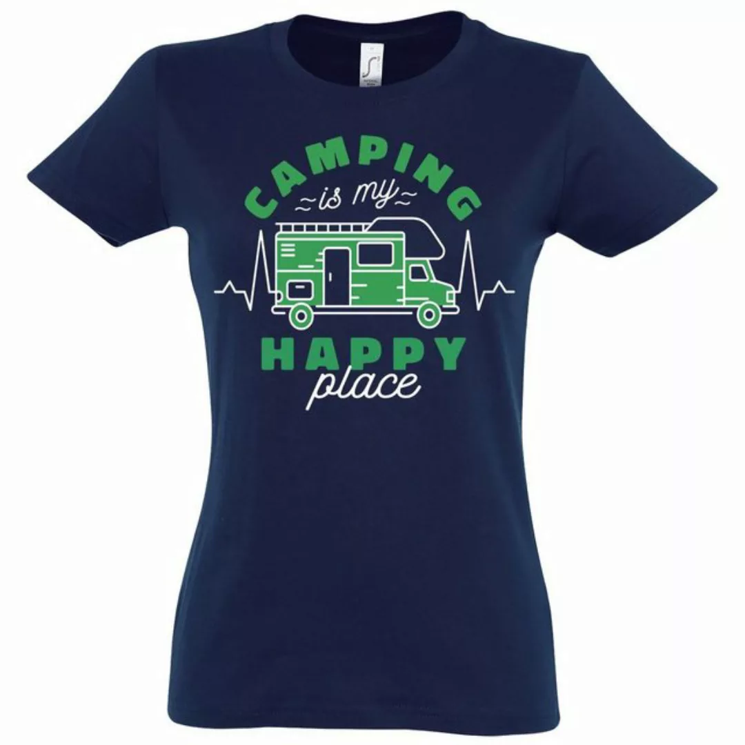 Youth Designz T-Shirt Camping is my Happy Place Damen T-Shirt mit trendigem günstig online kaufen
