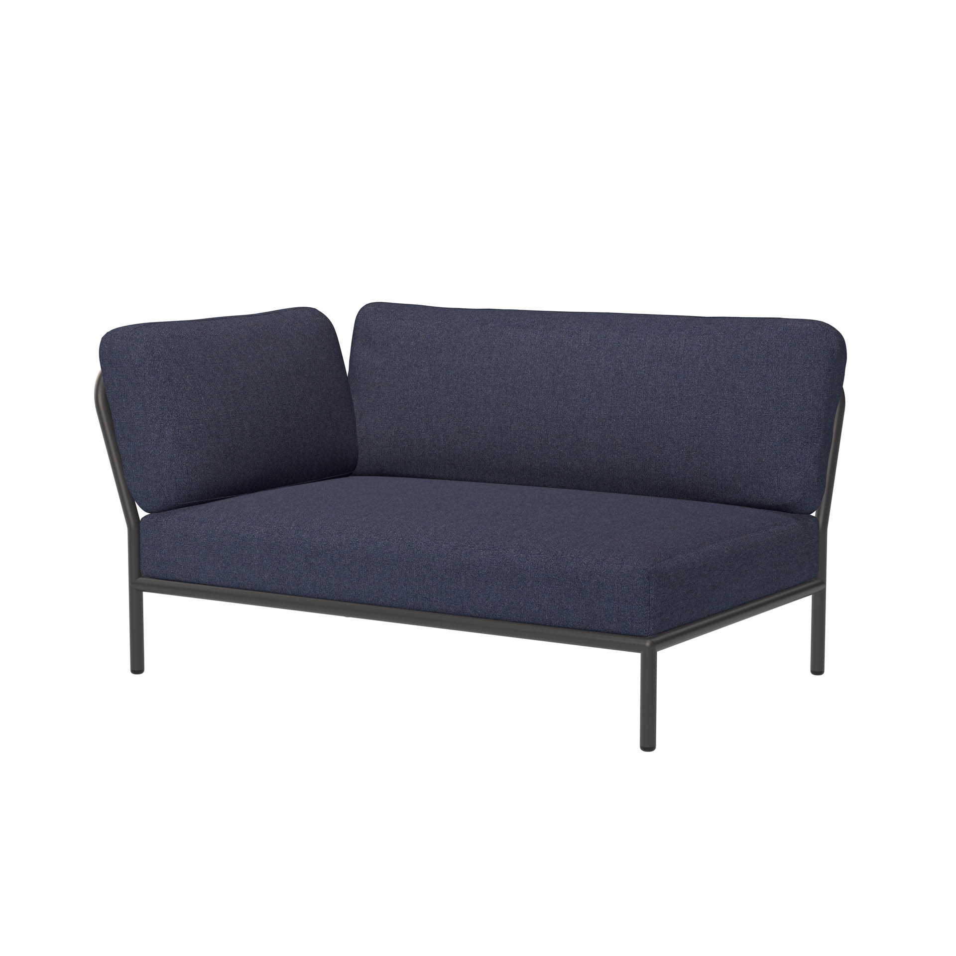 LEVEL Outdoor Sofa Lounge-Modul 2 Indigo Dunkelgrau Links günstig online kaufen