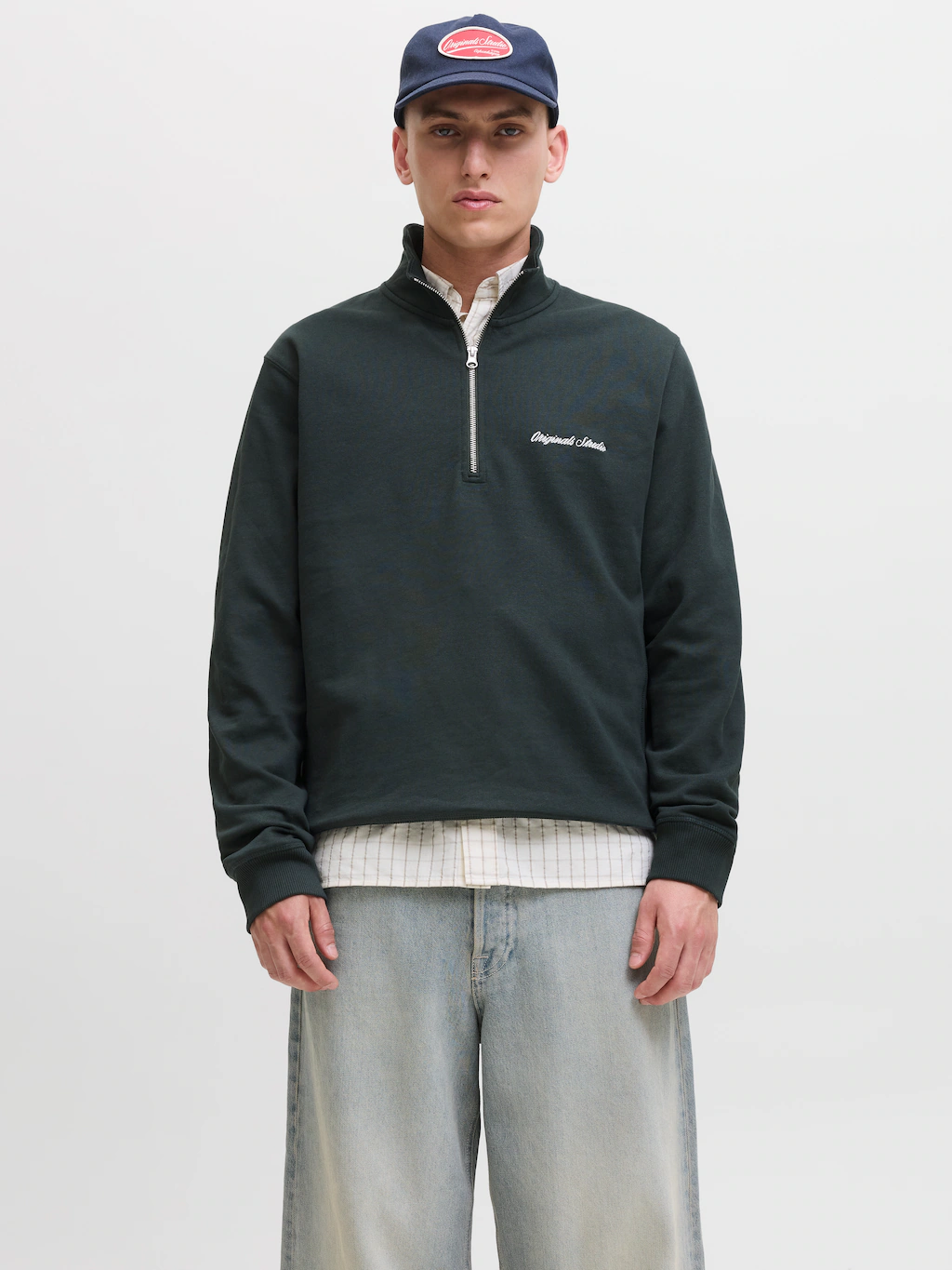 Jack & Jones Herren Sweatshirt JORNORREBRO EMB SWEAT HIGH NECK - Relaxed Fi günstig online kaufen