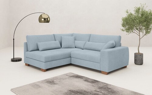 Mr. Couch Ecksofa »Helena L-Form«, Mit Federkern, wahlweise mit Bettfunktio günstig online kaufen