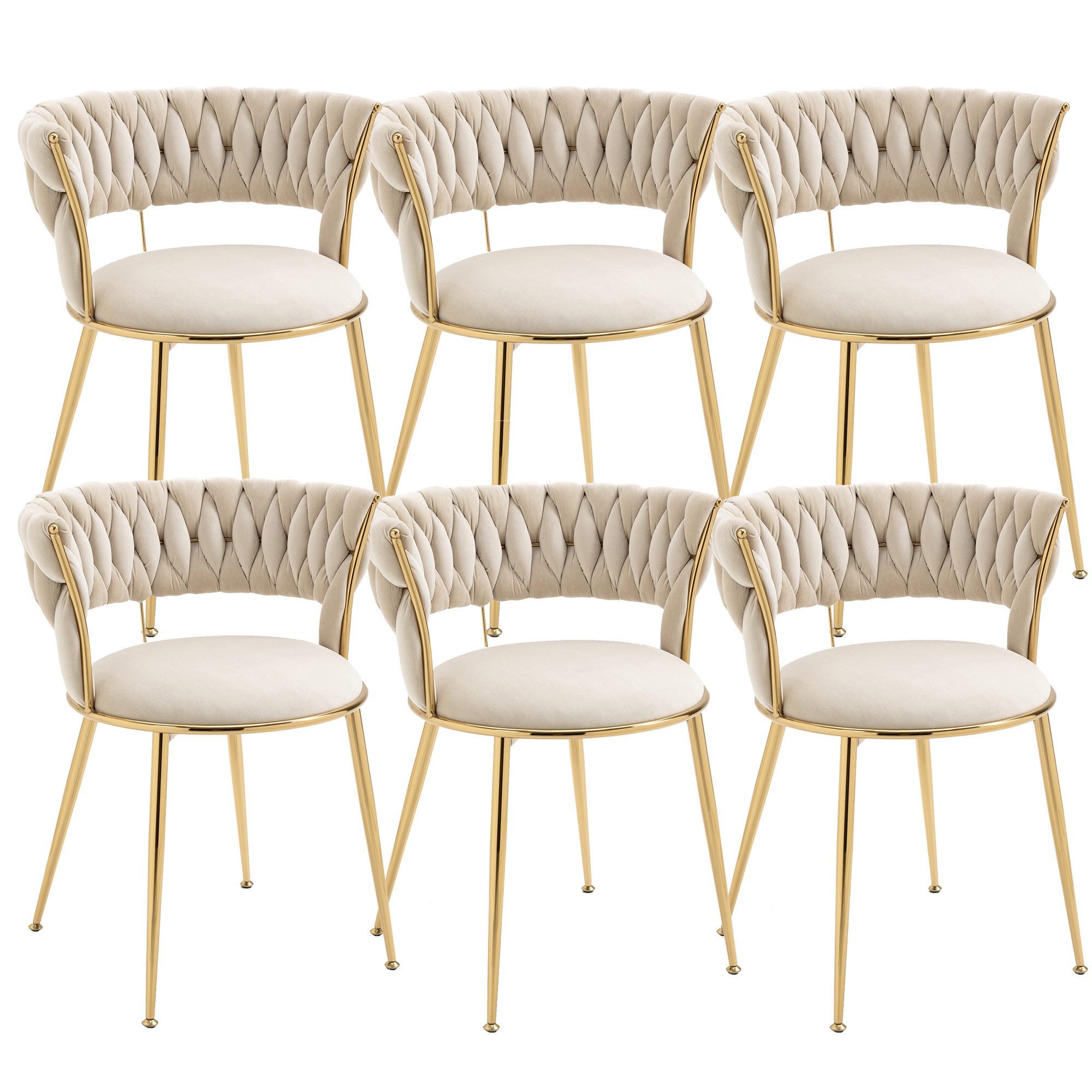 LVHOM Esszimmerstuhl Luxuriöse Samt-Stühle 2er-/4er-/6er-Set mit günstig online kaufen