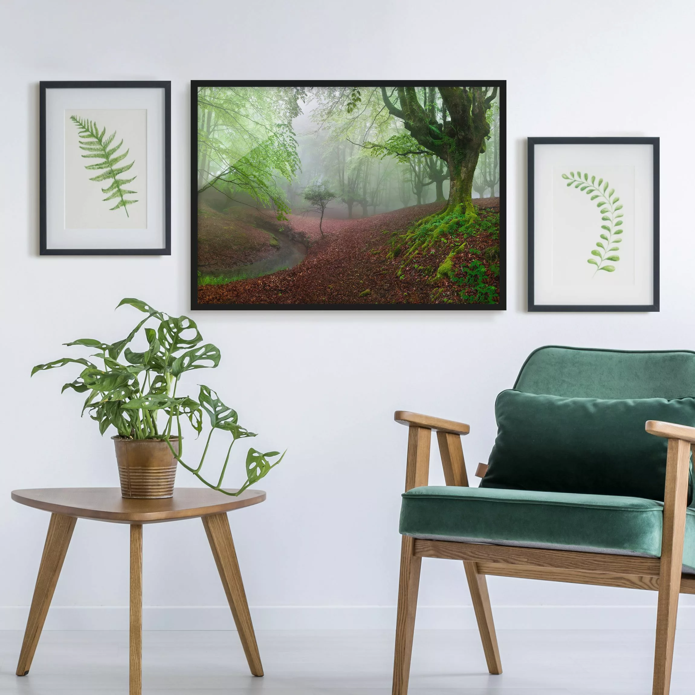 Bild mit Rahmen Natur & Landschaft - Querformat Der Wald Marvillador günstig online kaufen